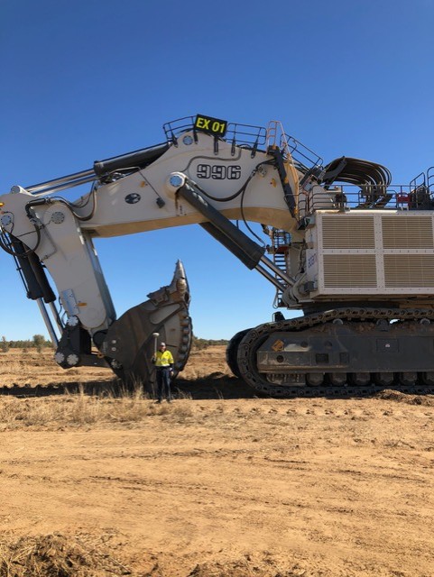 Liebherr 996 EX 01 mining excavator on Central Queensland mine site